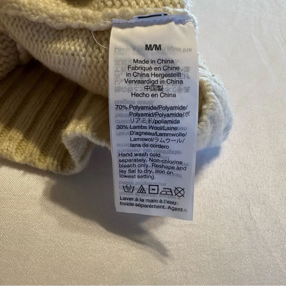 J. Crew Cream Cable Crewneck Sweater